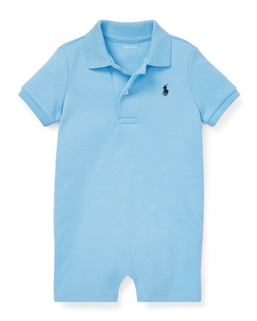 Boy's Interlock Polo Shortall, Size 3-24 Months