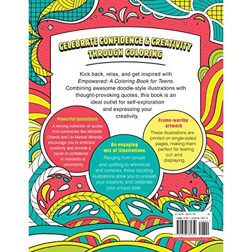 Empowered: A Coloring Book for Teens: Creative Inspiration to Build Selfーco