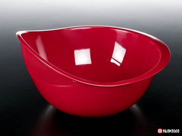 日本製【Nakaya】K5381 瀝水藍-紅色 2100mL