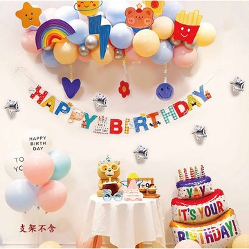 生日佈置【ＩＮＳ】 生日蛋糕 生日 生日氣球  生日套組 生日派對 生日氣球 週歲佈置 生日佈置 生日 收涎佈置 收涎