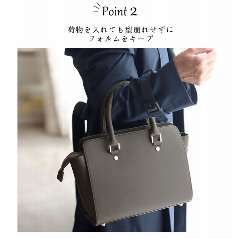 CHARLES & KEITH グレー トートバッグ ビジネス用 CHARLES & KEITH クラシックダブルハンドル トートバッグ 【再
