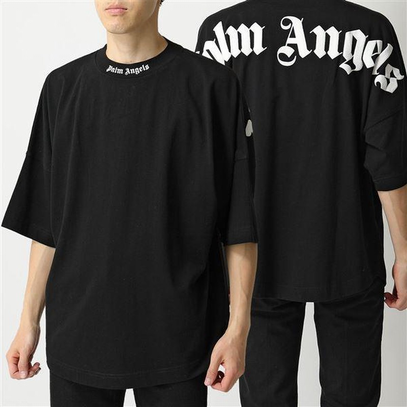 Palm Angels パームエンジェルス PMAA002F21JER002 1001 LOGO OVER TEE ...