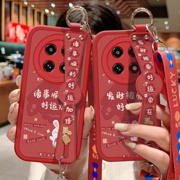 適用oppoa5pro手機殼防摔A5Pro祝福文字硅膠軟殼OPPO A5Pro可斜挎腕帶a5pro卡通小羊皮保護套女背帶掛繩新款