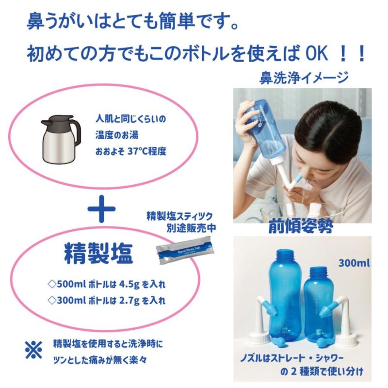 希望者のみラッピング無料】 鼻うがい 用ボトル 300ml はなうがい 鼻洗浄 鼻洗浄器 花粉症 風邪 対策