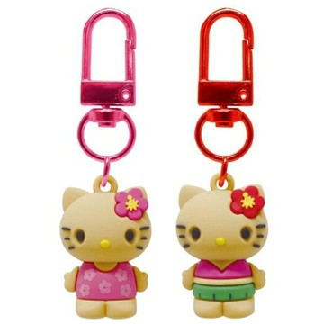 【震撼精品百貨】Hello Kitty_凱蒂貓~日本Sanrio三麗鷗 KITTYPVC造型公仔吊飾2入組-扶桑*62035