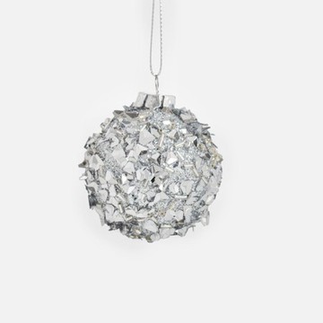 克萊歐圓形吊飾6cm 鑽石片銀