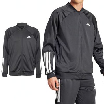 Adidas 3S Knit JKT 男款 黑色 運動 休閒 磨毛 訓練 薄款 口袋 拉鍊 外套 JH3279