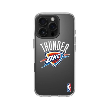 iPhone 16 Pro Clear Case（相機按鈕） 透明 - NBA - Logo-奧克拉荷馬市雷霆 Oklahoma City Thunder - Light