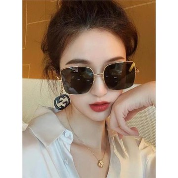 倪妮鹿晗蕭敬騰同款墨鏡大框蝶形時尚迷鏈吊墜太陽眼鏡男女