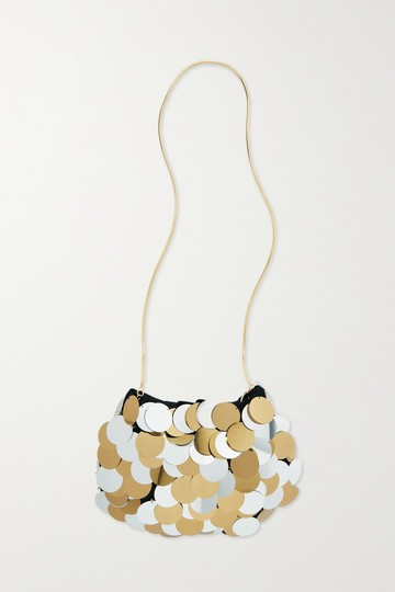 Rosantica - Fiesta Paillette-embellished Satin Shoulder Bag - Metallic - one size