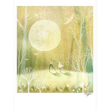 【月曆系直幅插畫】Manting | 月光下跳一支舞