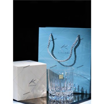 成都實體店日本KAGAMI鋒芒大容量洋酒杯水晶玻璃威士忌杯手工切子