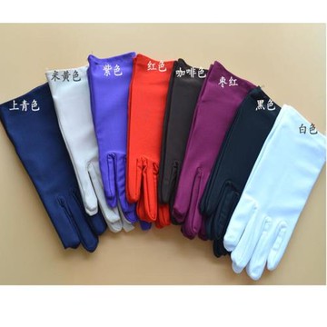 10雙裝夏季彈力氨綸手套女男短款薄款防曬工作干活開車黑白色禮儀