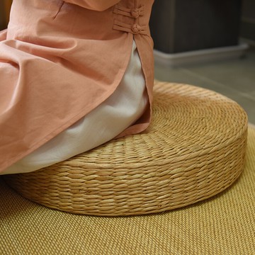蒲團坐墊草編榻榻米坐墊打坐墊禪修墊加厚拜佛墊跪墊家用茶道草墊