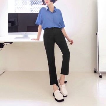 OB嚴選中大尺碼-簡約質感西裝小腳褲《BA1877》