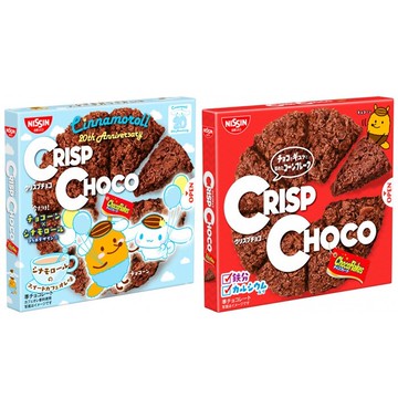 【江戶物語】 NISSIN 日清 CRISP CHOCO 牛奶可可 /咖啡歐蕾風味 脆餅 巧克力脆片 大耳狗 日本進口