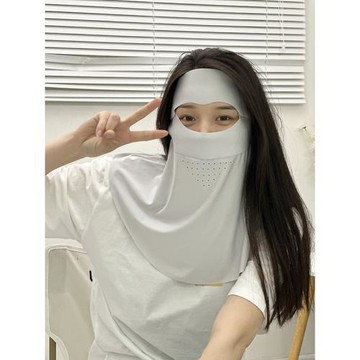 *可拆卸*兩用長款面紗臉罩臉基尼無痕遮陽防曬口罩護頸防紫外線女