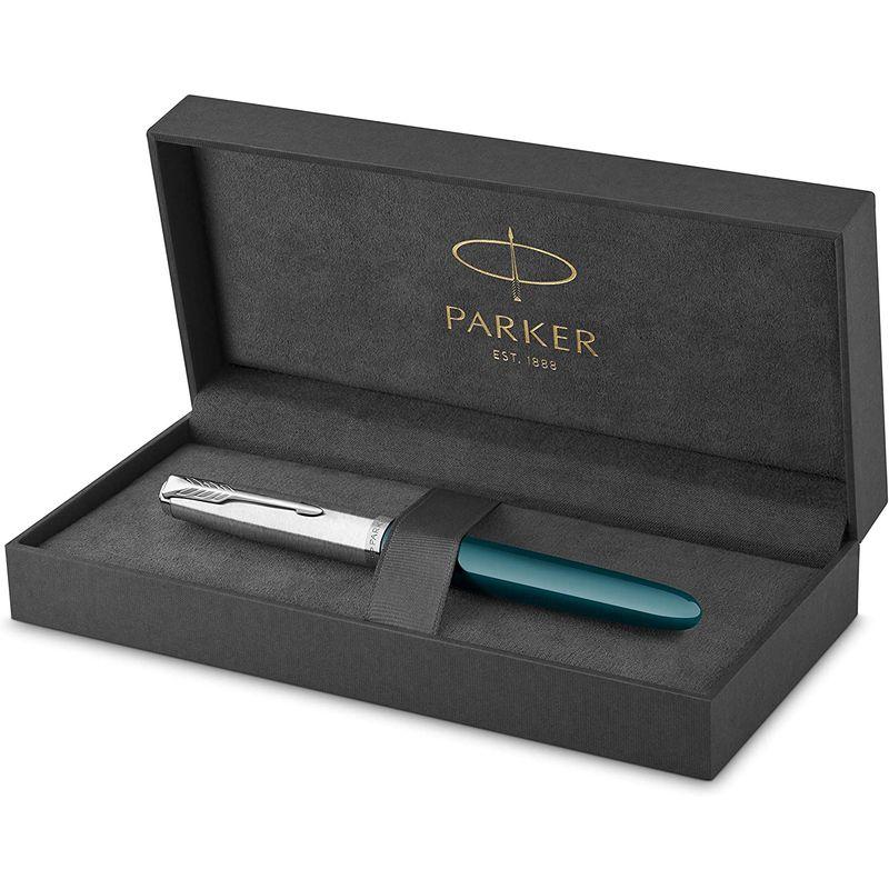 PARKER パーカー 公式 パーカー51 万年筆 F 細字 高級 ブランド ギフト ティールブルーCT コンバーター付き ペン先 ステンレ