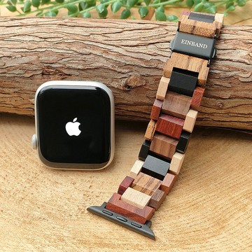 【木製錶帶】EINBAND AppleWatch 蘋果手錶 天然木錶帶 木質錶帶 20mm MIX WOOD【A】