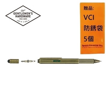 【Gentlemen's Hardware】6合1多功能工具筆 可互換的螺絲起子和触摸屏手寫筆