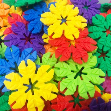 兒童樹葉雪花片積木拼插玩具大號加厚幼兒園3-6歲拼裝益智男女孩