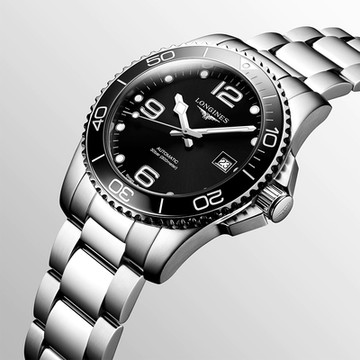 LONGINES 浪琴 深海征服者浪鬼陶瓷潛水機械錶 寵爸時刻 送禮推薦-41mm L3.781.4.56.6
