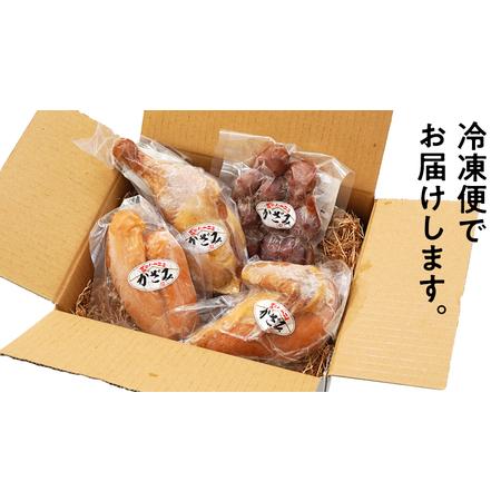 ふるさと納税 〜 匠のハム工房 〜 燻製職人 ！ 風實 スモークチキン 食べ比べ セット ！ ギフト 贈答 詰め合わせ セット 冷凍 鶏肉 鶏 もも むね.. 茨城県筑西市