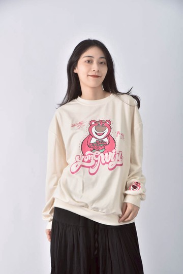 (XL) 棉質卡通黃色長袖上衣