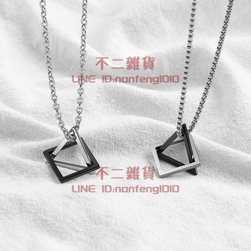 項鏈 男潮輕奢男生吊墜 鈦鋼毛衣鏈 女潮鎖骨鏈【不二雜貨】