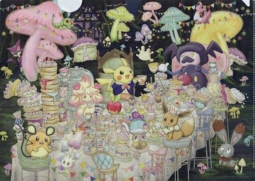 Pokemon Mysterious Tea Party A4文件夾精靈寶可夢口袋妖怪中心限定
