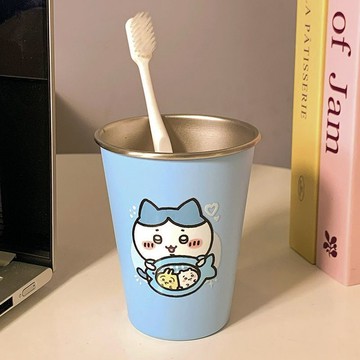 【臺灣出貨】卡通簡約吉伊漱口杯家用304可愛不鏽鋼高顏值情侶刷牙洗漱杯子ins
