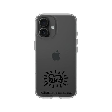 iPhone 16 Clear Case（相機按鈕） 透明 - Keith Haring - 發光的嬰兒®