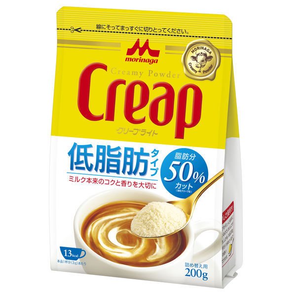 森永乳業森永乳業 クリープライト袋　1袋（200g）クリーミーパウダー　コーヒーミルク