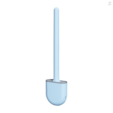 Toyutw)壁掛式馬桶刷和支架軟tpr刷毛馬桶刷免鑽孔浴室深層清潔馬桶刷無死角清潔刷