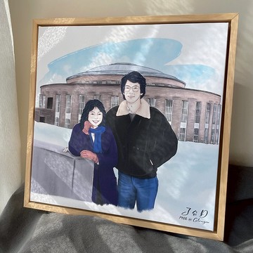 加購。木框畫布畫 | 客製 人像 情侶 寵物 家庭 結婚 禮物 紀念日