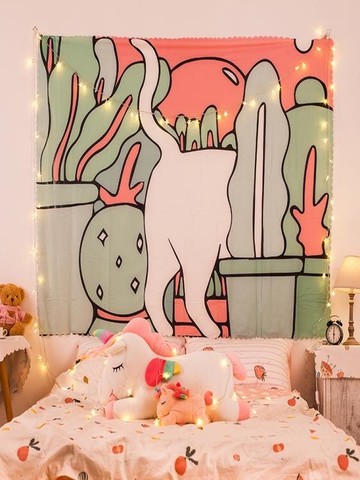 北歐背景布掛布臥室裝飾布置背景墻掛毯