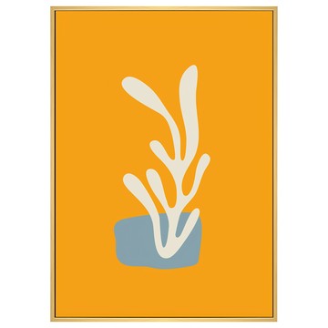 菠蘿選畫所 珊瑚橘掛畫 (59.4 x 42cm) 畫框 ANSD4609D  木色