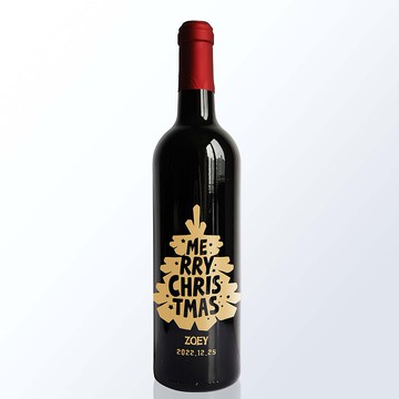 文字雕刻|聖誕禮物客製化紅酒套裝 訂製交換禮物創意禮物送朋友
