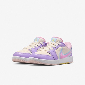 休閒鞋 Air Jordan 1 Low RM 大童 女鞋 紫 麂皮 毛絨 IM6668-161