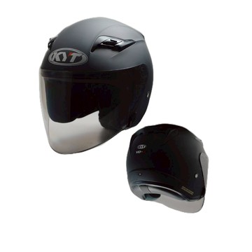 KYT 安全帽 VOJ 素色 平黑 全可拆洗 抗UV 小帽體 小頭圍 金屬排齒扣 透氣 半罩