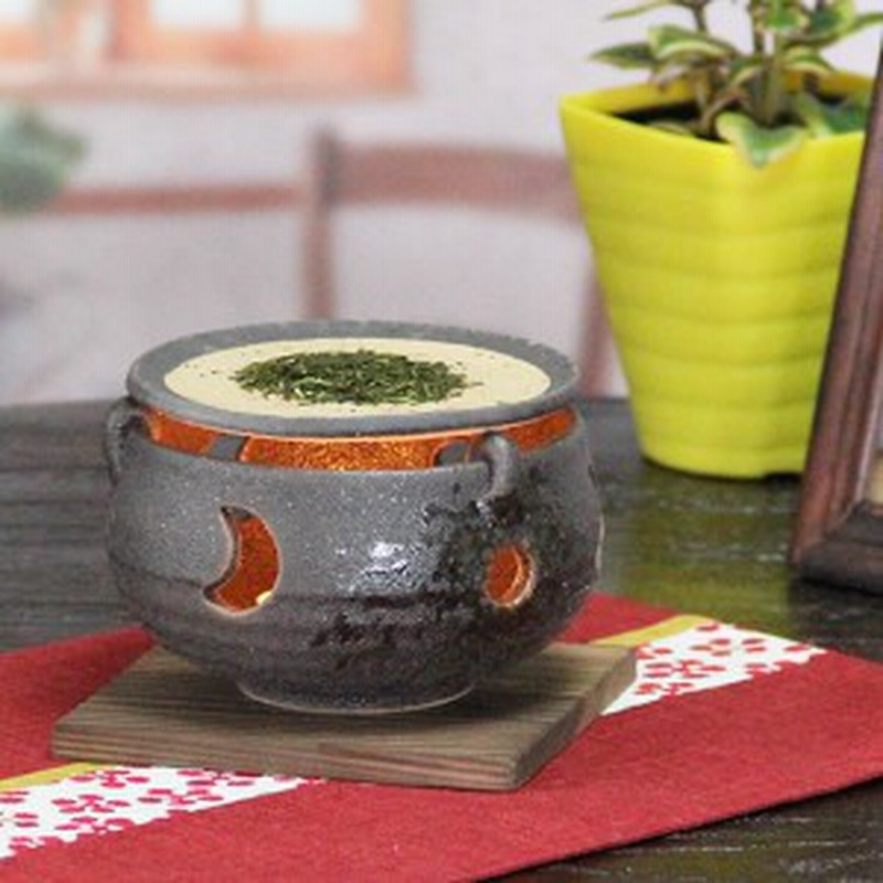 陶器 癒しの空間をつくる インテリアにも最適 き黒砂流し茶香炉 アロマポット お茶 陶信楽焼 おしゃれ 和風 手作り 通販 Lineポイント最大3 0 Get Lineショッピング
