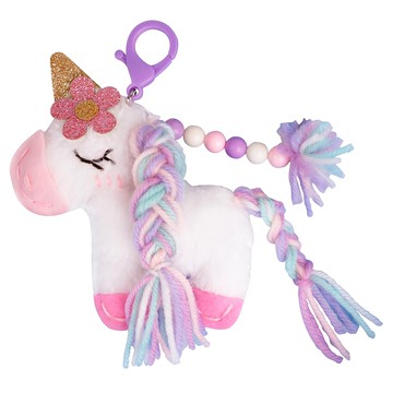 DIY材料包 彩虹馬 串珠亮片裝飾 17x11.5x3cm  粉色  1組