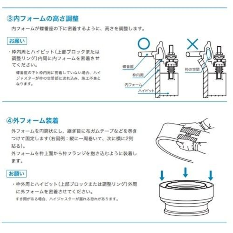 ハイジャスター 施工用備品 シールフォームセット Φ900用 型枠 カタワク8ガタ 日之出水道機器 | LINEブランドカタログ