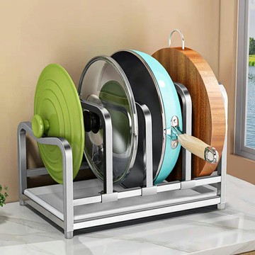 【24H現貨】304五槽不鏽鋼砧板架 菜板架 鍋蓋架 廚房置物架 瀝水架 收納架 免運