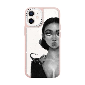 CASETiFY iPhone 12 mini Grip Case White Camera Ring Scorpio Babe