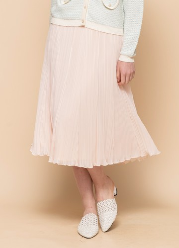 溫甜輕美雪紡壓褶裙