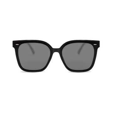 ALEGANT 月牙黑韓版中性貓眼方框墨鏡/UV400太陽眼鏡