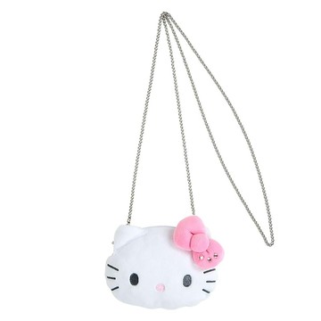 【震撼精品百貨】Hello Kitty 凱蒂貓~日本三麗鷗sanrio KITTY絨毛造型斜背包-粉*37285