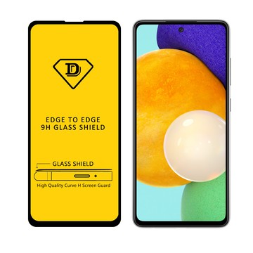 YANG YI Samsung Galaxy A52 / A52s 5G 全膠滿版二次強化9H鋼化玻璃膜防爆保護貼-黑