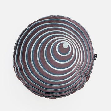 伊登繡花圓形抱枕 迷幻線圈